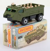 Matchbox Lesney Superfast MB-54 Personnel Carrier with rarer CHROME wheels