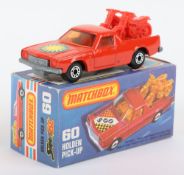 Matchbox Lesney Superfast MB-60 Holden Pick-Up with hard to find SUN label and rare RED INTERIOR