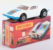 Matchbox Lesney Superfast MB-8 De Tomaso Pantera with scarce RED INTERIOR & REAR PANE
