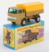 Matchbox Lesney Superfast MB-1 Mercedes Truck with THIN 4-Spoke wheels