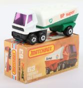 Matchbox Lesney Superfast MB-63 Freeway Gas Tanker, rarer BP SUPER variation with 5-SPOKE Front Cab
