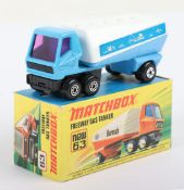 Matchbox Lesney Superfast MB-63 Freeway Gas Tanker, LIGHT BLUE body with ARAL labels