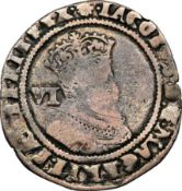 Top Pop NGC F 12 James I (1603-25) Sixpence 1606,  S-2657, 