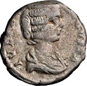 NGC Ch F - Julia Domna, AD 193-217 ROMAN EMPIRE AR Denarius