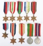 A collection of 10 Second World War British campaign medals