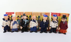 Seven Camberwick Green Village Folk action figures dolls, Gordon Murray Puppets ltd.  1966. 