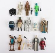Vintage Star Wars Thirteen loose action figures Kenner,
