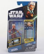 Scarce Star Wars The Clone Wars CW44 Ahsoka Tano action figure, carded sealed, Hasbro 2011, 