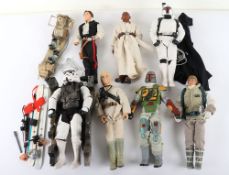 Seven 12 inch Star Wars Dolls action figures 90s Hasbro, 