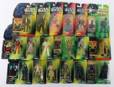 Eighteen Star Wars Power of the Force Power of the Jedi carded action figures Kenner, 1996-1999,