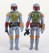 Two Vintage Star Wars Boba Fett action figures, Kenner 1979 complete. 