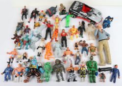 Vintage and Modern action figures, 