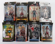 Seven Marvel Legends action figures Hasbro boxed sealed. 
