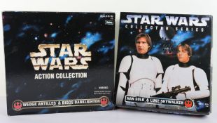 Star Wars Action Collection Kenner 1996-98 Wedge Antilles and Biggs Darklighter in Rebel Pilot Gear 