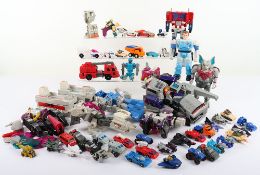 Vintage G1 Transformers action figures, Takara Hasbro. 