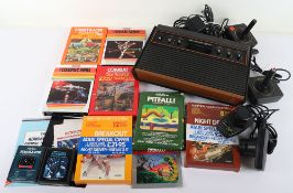 Vintage Atari Video Computer System console with Nine games,