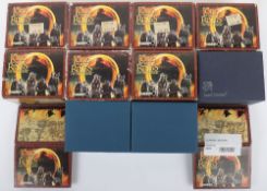 Quantity of Lord of The Rings Collectable Plates and Clarisso Collectable Lord Of the Rings Glasses,