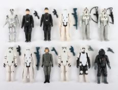 Vintage Star Wars twelve loose Imperial action figures Kenner,