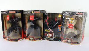 Star Wars Mega Collectible Obi-Wan Kenobi Darth Maul and Episode 1 Electronic Taking Darth Maul Hasb