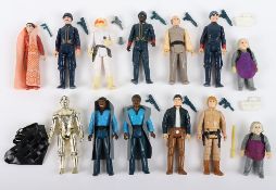 Thirteen loose Vintage Star Wars Kenner action figures, play wear,  
