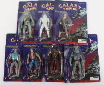 Star Wars Full Set of 7 Galaxy Empire Bootleg Action Figures, 90s. 