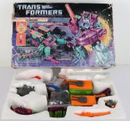 Vintage G1 Transformers Headmaster Decepticon Base Scorponok boxed, Takara Hasbro 1986, 