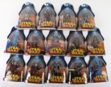 Fourteen Star Wars Revenge of the Sith Carded action figures, New sealed, Hasbro 2005, 