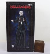Hellraiser Pinhead 15 Inch Resin Statue Neca Reel Toys with Pinhead Cube model, 