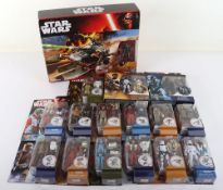 Sixteen Star Wars The Force Awakens action figures, New Sealed, Hasbro, 2015-2016, 