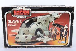 Vintage Star Wars Empire Strikes Back Slave One Boba Fetts Spaceship Empty Box, 1980 Palitoy, 