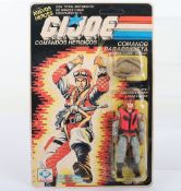 Vintage Scarce G.I. Joe Comandos Heroicos Crazy Legs carded action figure, Plastirama 1987, 