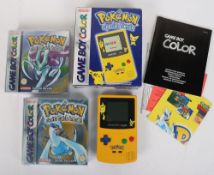 Three Pokemon Color Gameboy Nintendo boxed items, 