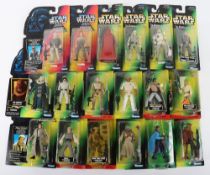 Eighteen Star Wars Power of the Force Power of the Jedi carded action figures Kenner, 1996-1999,  