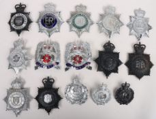 15x British Obsolete Police / Constabulary Helmet Plates
