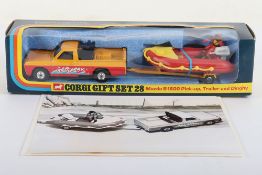 Corgi Gift Set 28 Mazda B1600 Trailer & Dinghy, ‘Sea Spray’ with scarce  Mettoy Newsletter