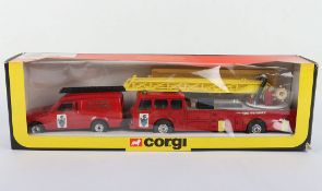 Corgi Toys Code 1 Wiltshire Fire Brigade Dennis T.L. and Ford Escort U.V. Van gift Set