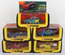 Five Corgi Toys  Boxed  Cars, circa 1981