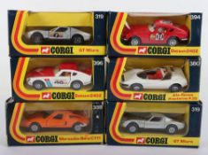 Six Boxed Corgi Toys Whizzwheels Cars