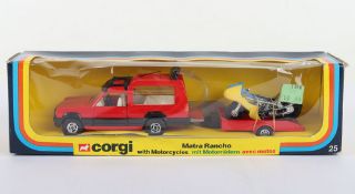 Corgi Gift Set 25 Matra Rancho with Motorcycles