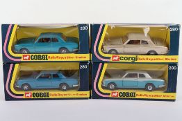 Four Boxed  Corgi 280 Rolls Royce Silver Shadows