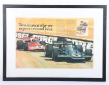 Corgi Toys John Player Special  original shop poster