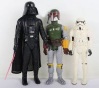 Three Vintager Star Wars 12 inch Action Figures Dolls loose Kenner 1978.