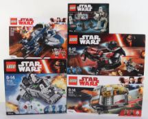 Five Retired Lego Star Wars sealed boxed.
