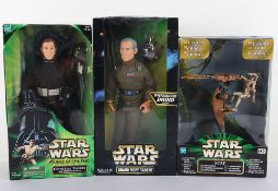 Three Star Wars Action Figures Dolls boxed Hasbro Kenner.