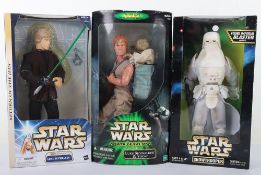 Three Star Wars 12 inch Action Figures Dolls Boxed.