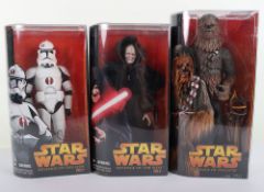 Scarce Three Star Wars Revenge of the Sith 12 inch Action Figures Dolls boxed Hasbro 2005.