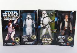 Four Star Wars Collector Series 12 inch Action Figures Dolls Boxed sets Hasbro 1998.