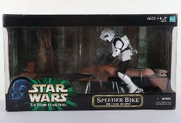 Star Wars The Power of the Force Action Collection 12 inch Action Figure Doll Speeder Bike with Scou