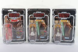 Three Star Wars Vintage Collection 3.75 action figures new on card Hasbro Kenner,