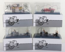 Four TinTin models 1/24 scale, Made in China for Moulinsart s.a.